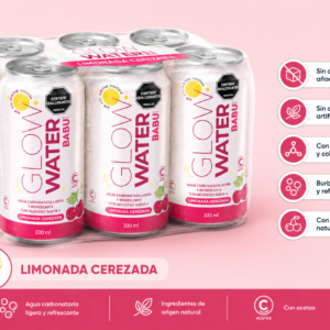 Babu Brews Glow Water Limonada Cerezada six pack