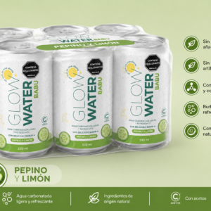Babu Brews Glow Water Pepino Limon six pack