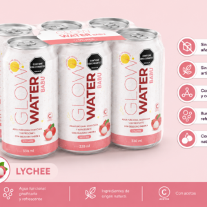 Babu Brews Glow Water Lychee six pack